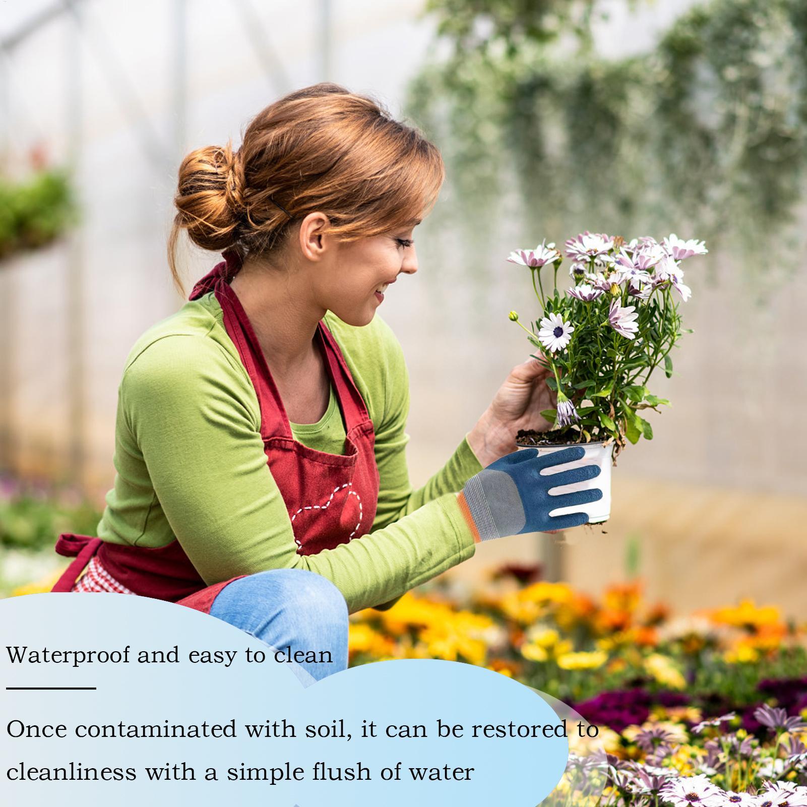 ガーデニンググローブ ラテックス防水園芸用手袋 滑り止め保護 - Gardening Tools Gloves のレビューと価格