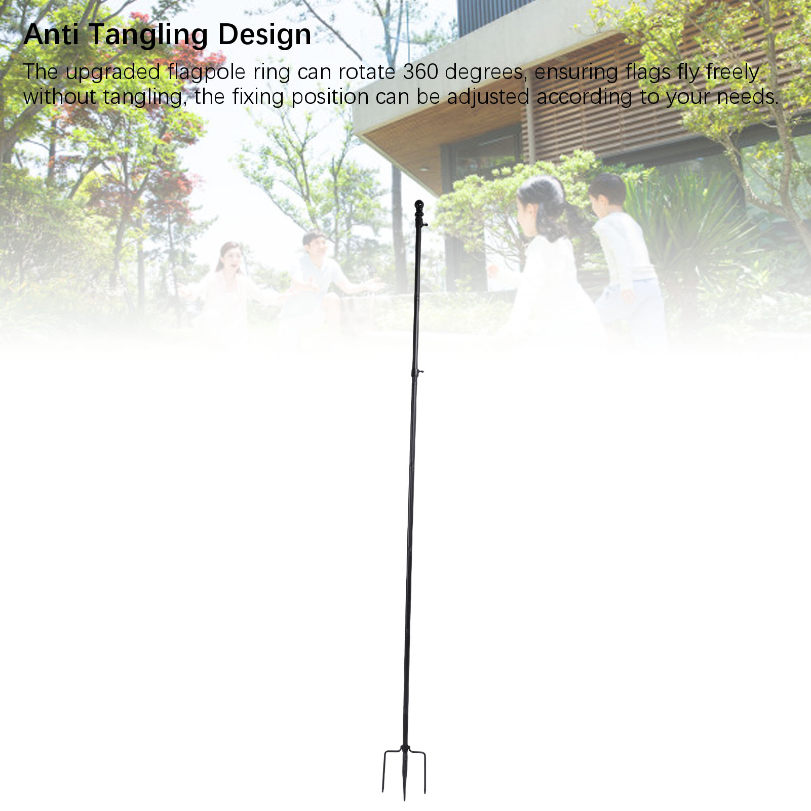 10フィートの地面設置型ガーデンフラッグポール、厚みのあるス - Gardening Yard Tools のレビューと価格