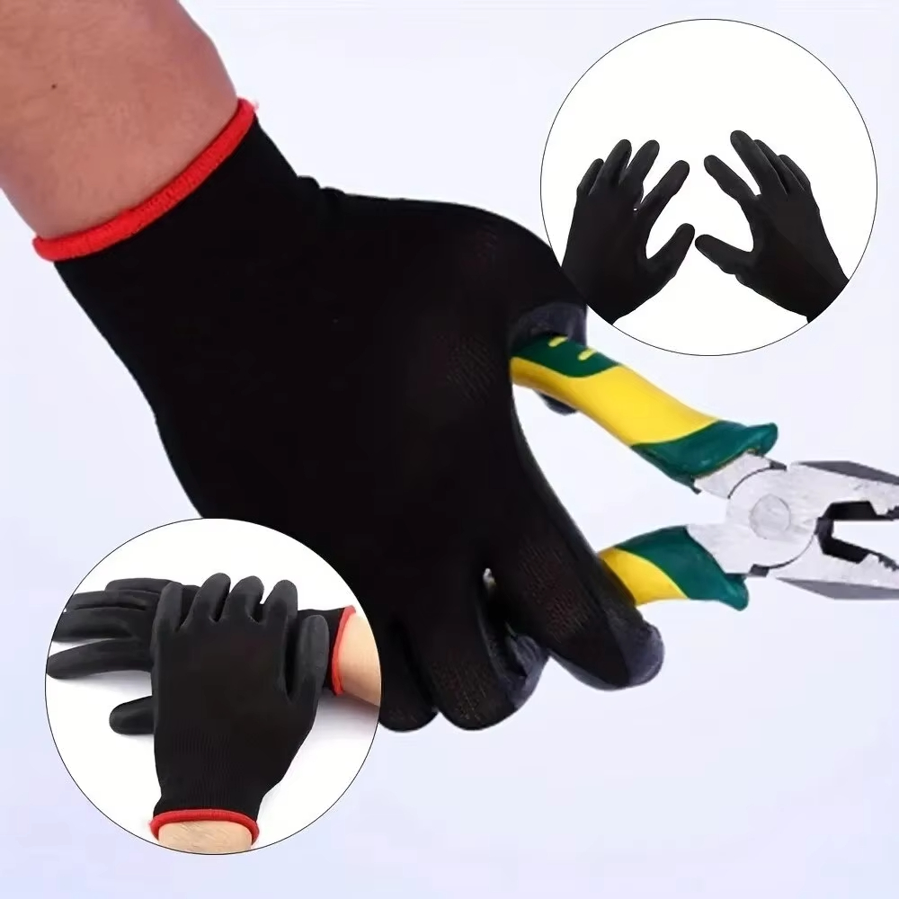 10 ペアの耐久性のある PU コーティング耐摩耗性安全手袋 - Gardening Tools Gloves のレビューと価格
