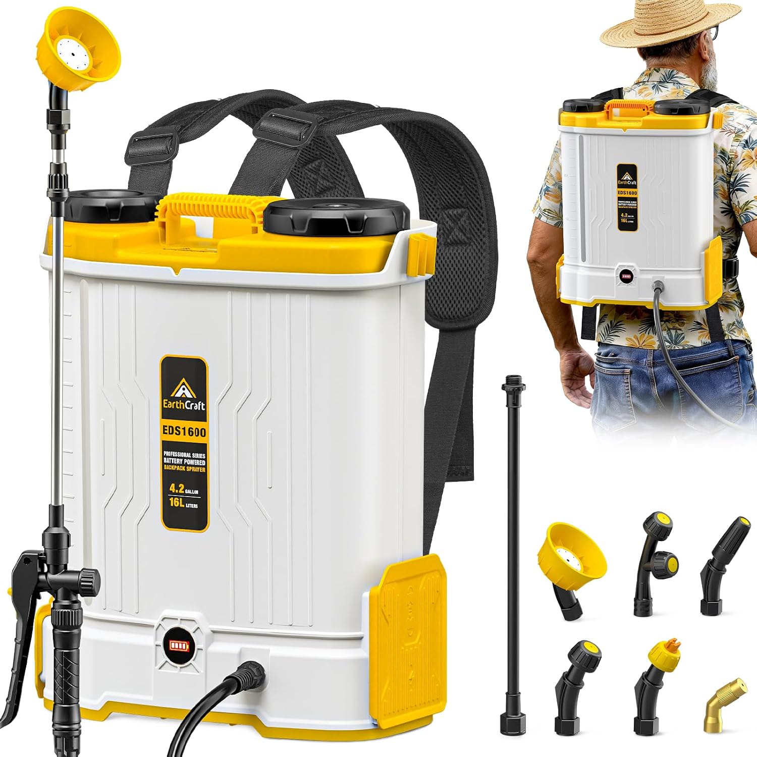4.2ガロンバッテリー駆動のバックパックスプレーヤー、DeW - Gardening Yard Tools のレビューと価格