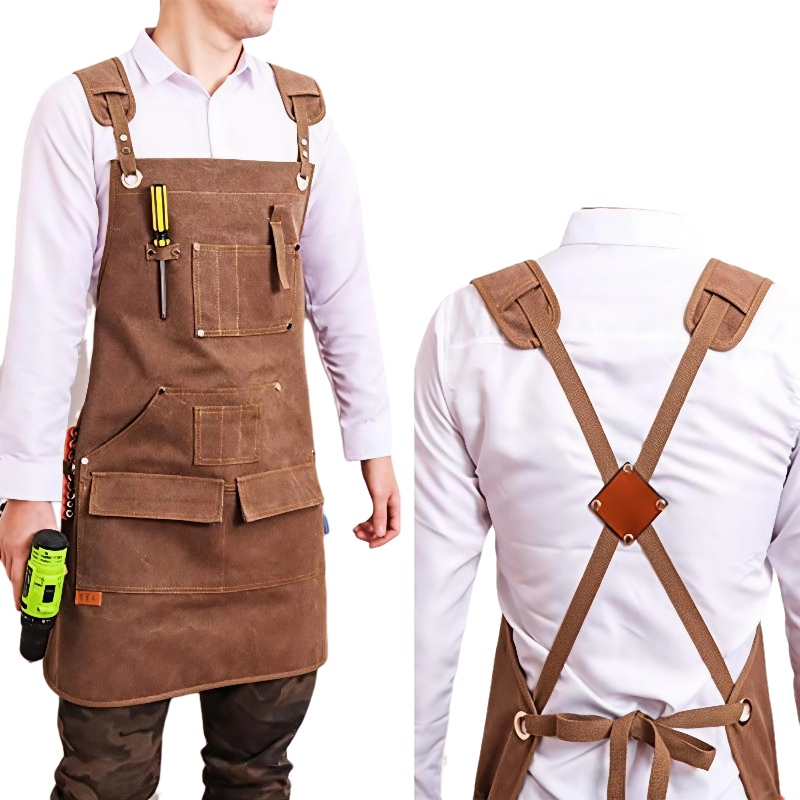 ヘビーデューティーキャンバスエプロン カスタムロゴ 多ポケッ - Gardening Tools Logo のレビューと価格