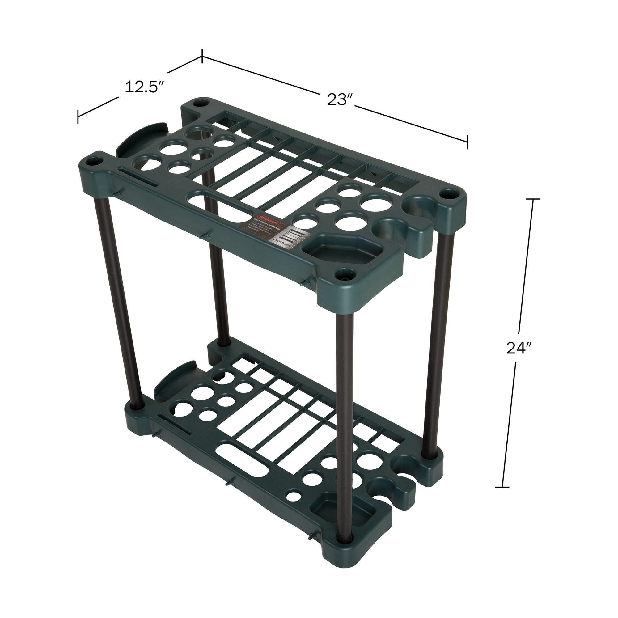23インチの頑丈なユーティリティラック、壁掛け式ツールオーガ - Gardening Tools Organizer のレビューと価格