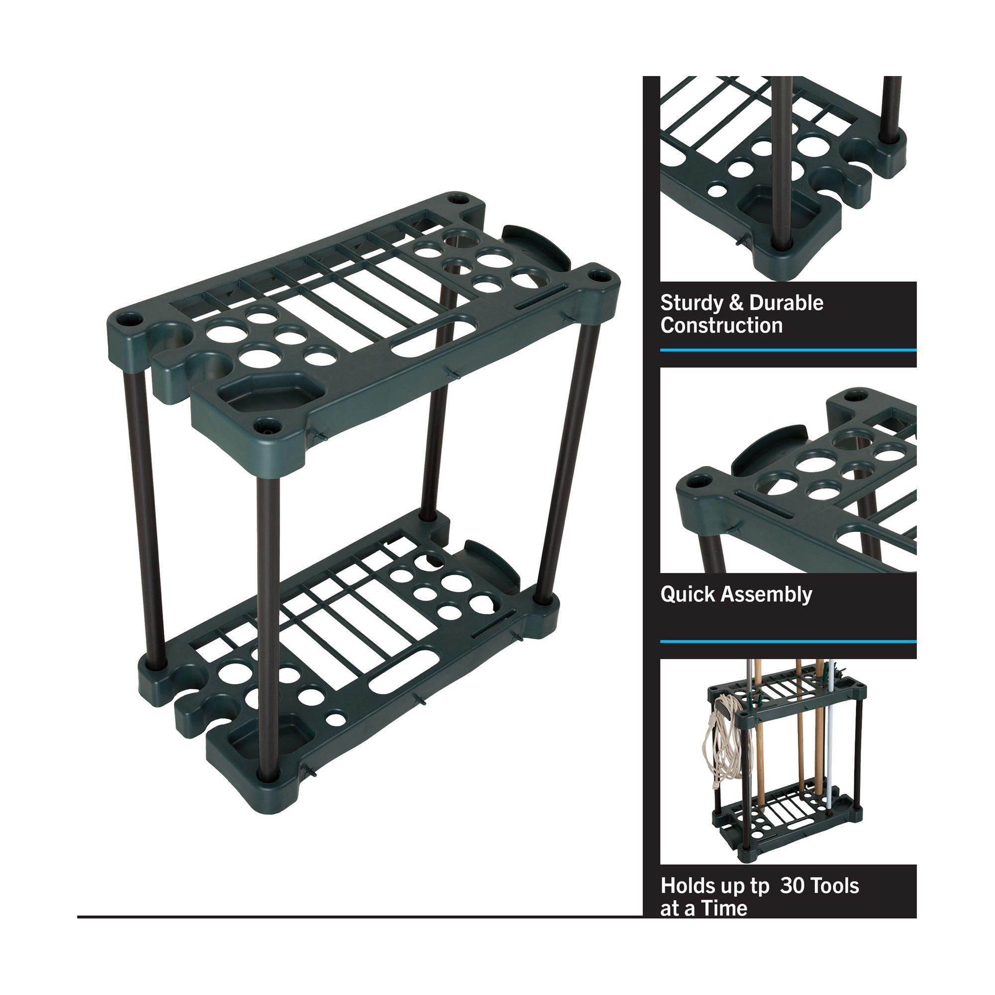 23インチの頑丈なユーティリティラック、壁掛け式ツールオーガ - Gardening Tools Organizer のレビューと価格