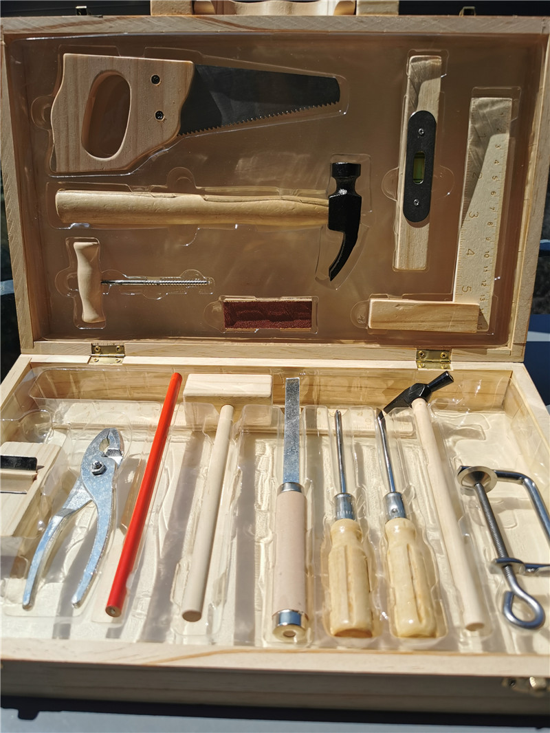 子供実生活木製大工箱ツール男の子のふりおもちゃ木製ツールセッ - Gardening Tools For 10 Year Olds のレビューと価格