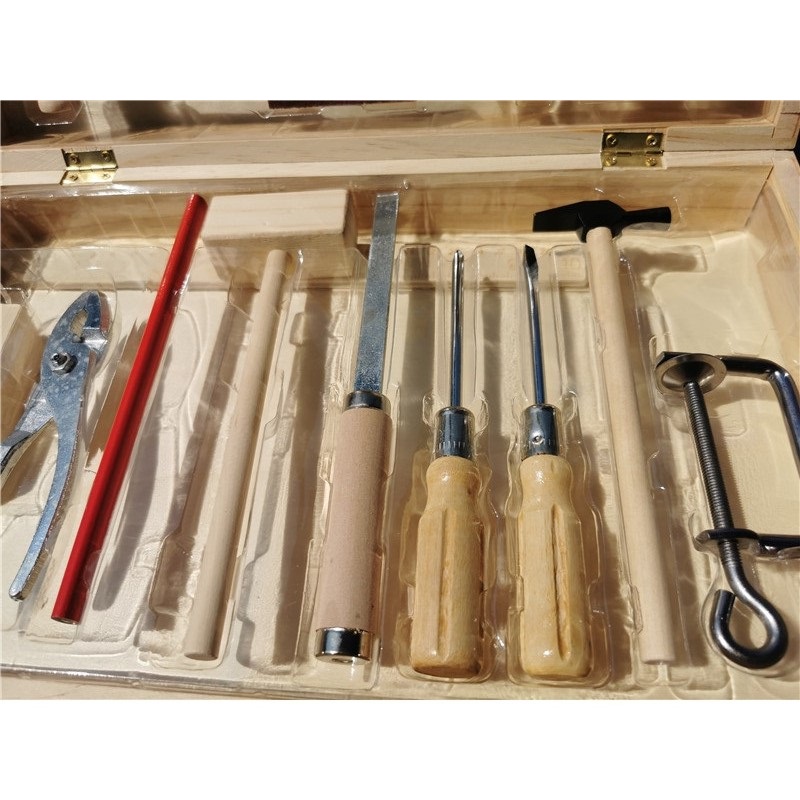 子供実生活木製大工箱ツール男の子のふりおもちゃ木製ツールセッ - Gardening Tools For 10 Year Olds のレビューと価格