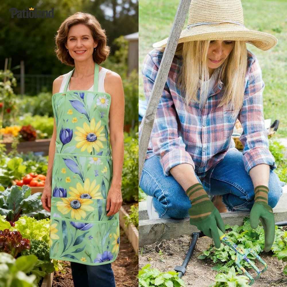 10点セットガーデンツールセット：アルミ製、エルゴノミクスハ - Gardening Tools Gloves のレビューと価格