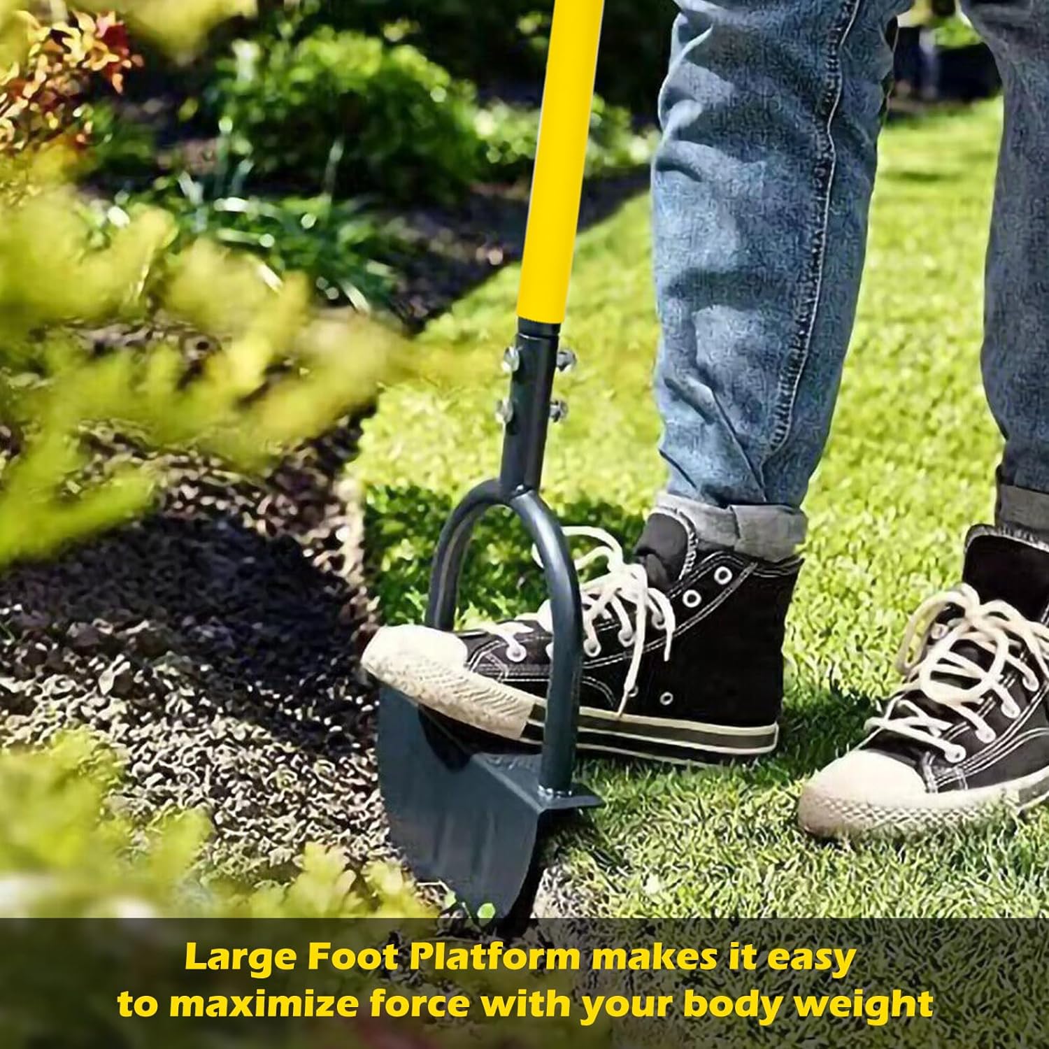 ハーフムーン芝生エッジャー（ロングハンドル付き）– カーボン - Gardening Tools Edger のレビューと価格