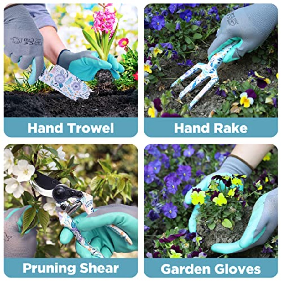 5個入りガーデンツールセット、アルミ製頑丈ガーデニングツール - Gardening Tools Set Gift のレビューと価格